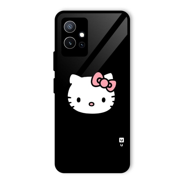 Kitty Cute Glass Back Case for Vivo T1 5G