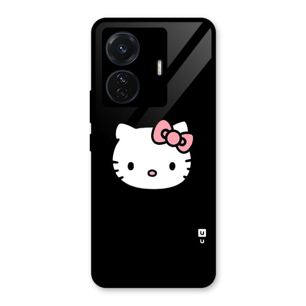 Kitty Cute Glass Back Case for Vivo T1 Pro