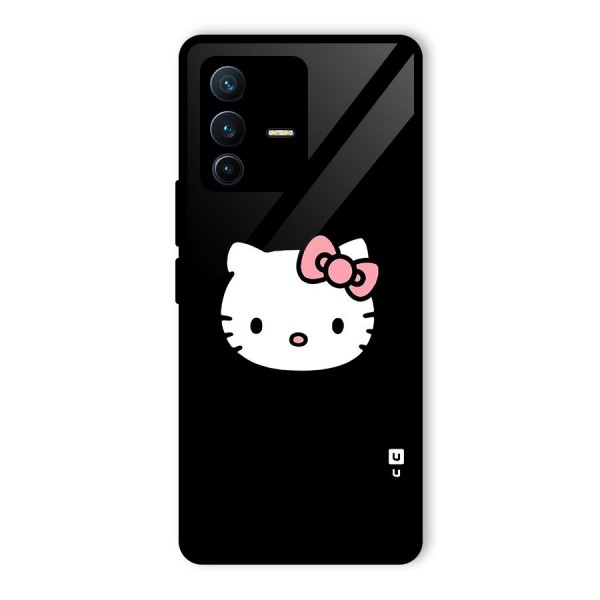 Kitty Cute Glass Back Case for Vivo V23 Pro