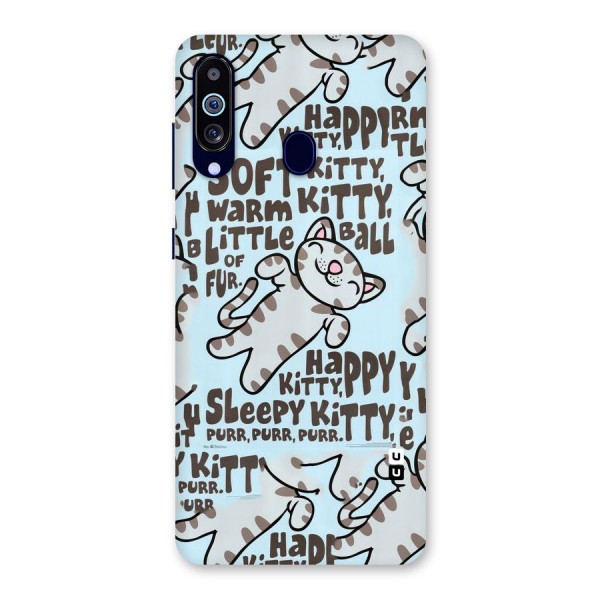 Kitty Pattern Back Case for Galaxy A60