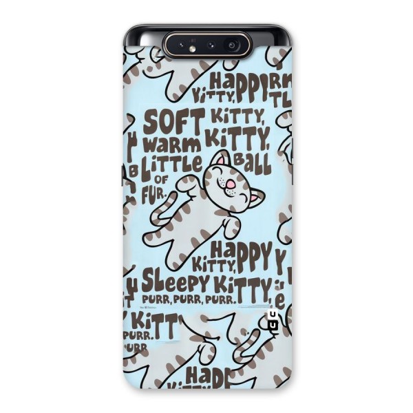 Kitty Pattern Back Case for Galaxy A80