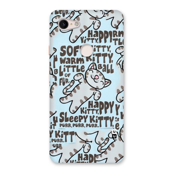 Kitty Pattern Back Case for Google Pixel 3 XL