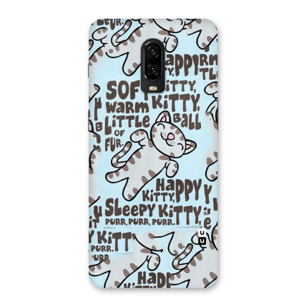 Kitty Pattern Back Case for OnePlus 6T