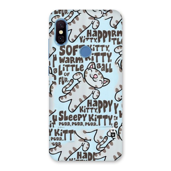 Kitty Pattern Back Case for Redmi Note 6 Pro