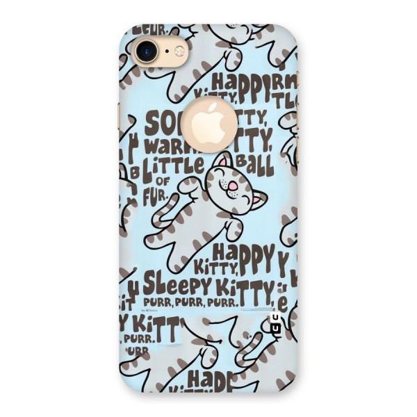 Kitty Pattern Back Case for iPhone 8 Logo Cut