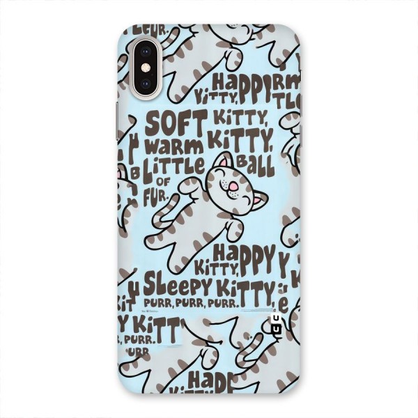 Kitty Pattern Back Case for iPhone XS Max