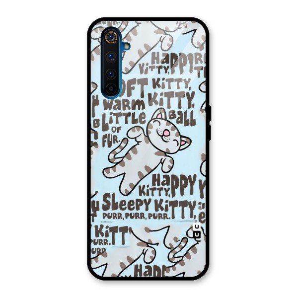 Kitty Pattern Glass Back Case for Realme 6 Pro