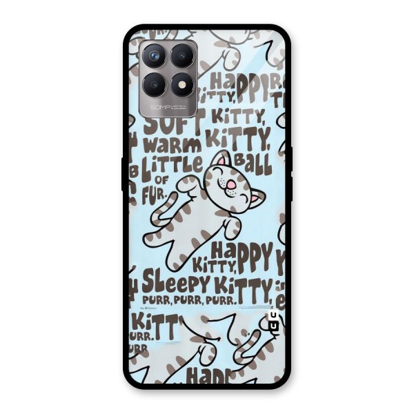 Kitty Pattern Glass Back Case for Realme 8i