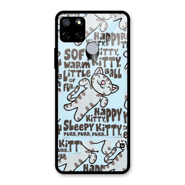 Kitty Pattern Glass Back Case for Realme C12