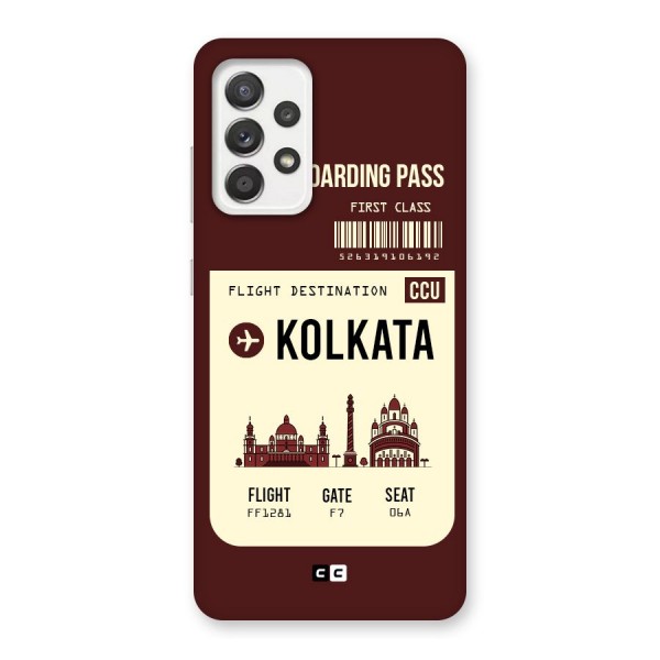 Kolkata Boarding Pass Back Case for Galaxy A52