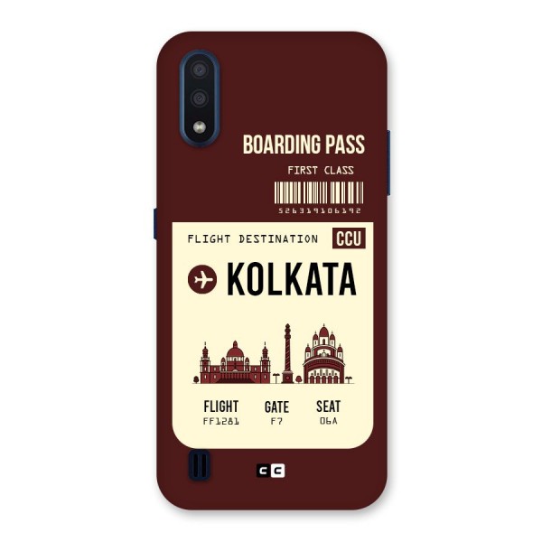 Kolkata Boarding Pass Back Case for Galaxy M01