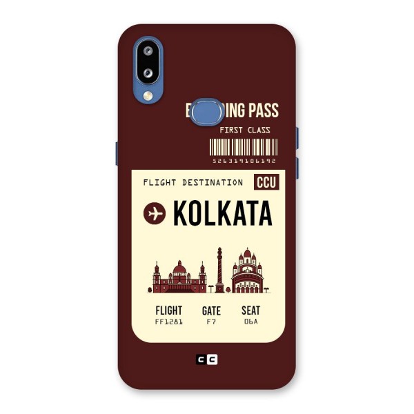 Kolkata Boarding Pass Back Case for Galaxy M01s