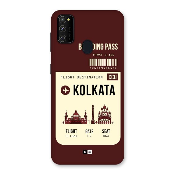 Kolkata Boarding Pass Back Case for Galaxy M21