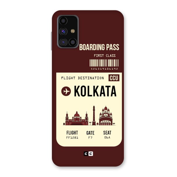 Kolkata Boarding Pass Back Case for Galaxy M31s