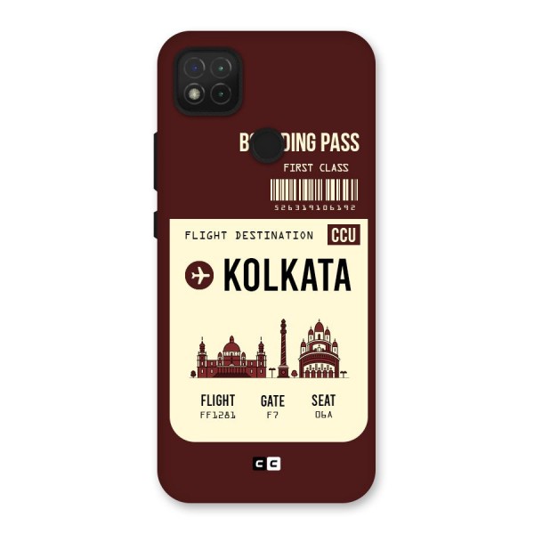 Kolkata Boarding Pass Back Case for Redmi 9C