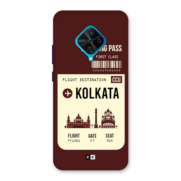 Kolkata Boarding Pass Back Case for Vivo S1 Pro