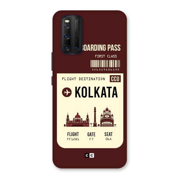 Kolkata Boarding Pass Back Case for Vivo iQOO 3