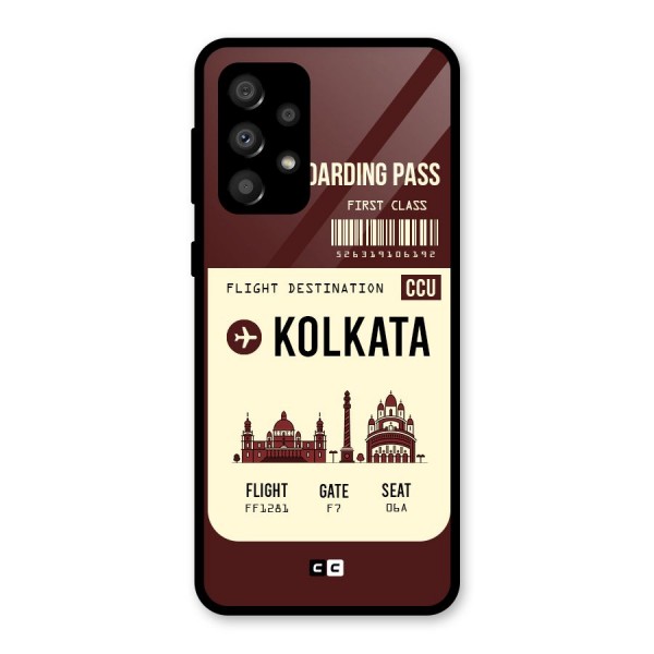 Kolkata Boarding Pass Glass Back Case for Galaxy A32