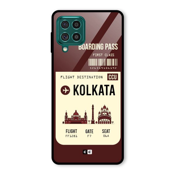 Kolkata Boarding Pass Glass Back Case for Galaxy F62