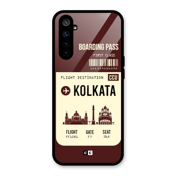 Kolkata Boarding Pass Glass Back Case for Realme 6