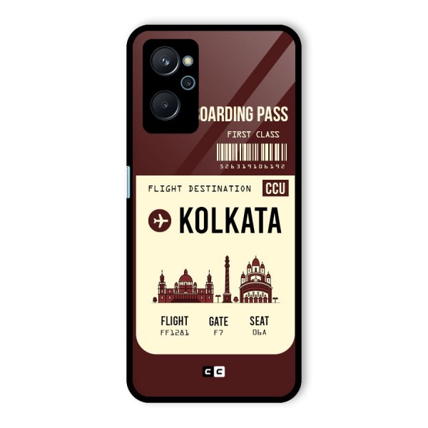 Kolkata Boarding Pass Glass Back Case for Realme 9i