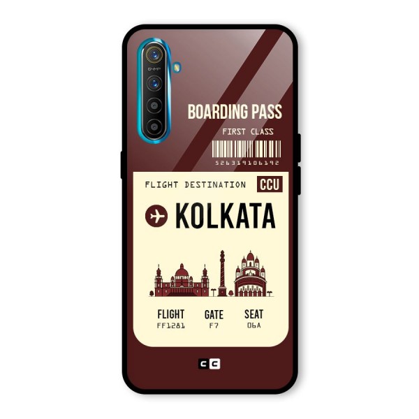 Kolkata Boarding Pass Glass Back Case for Realme XT