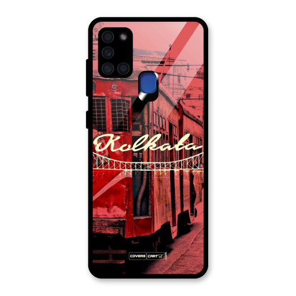 Kolkata Citystyle Glass Back Case for Galaxy A21s