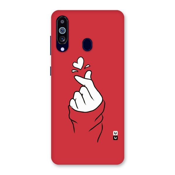 Korean Love Sign Back Case for Galaxy A60