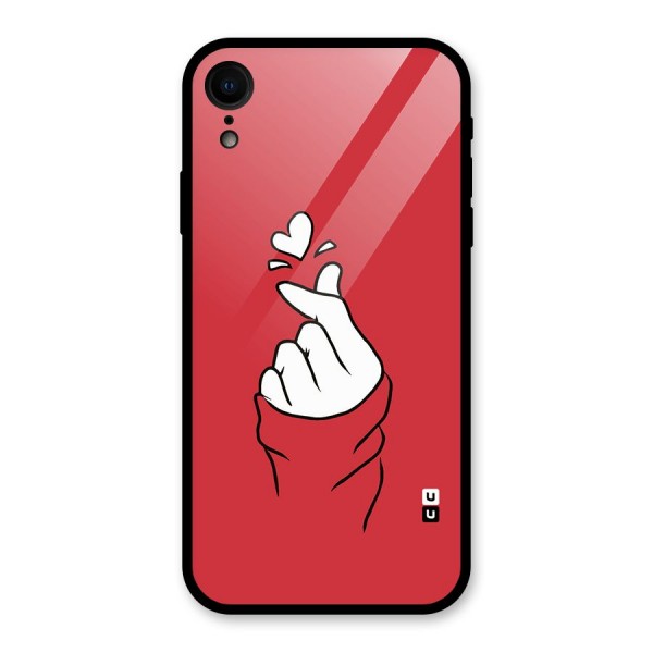 Korean Love Sign Glass Back Case for XR