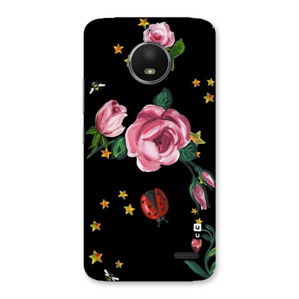 Ladybird And Floral Back Case for Moto E4