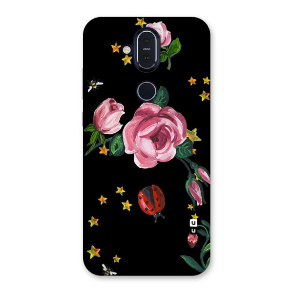 Ladybird And Floral Back Case for Nokia 8.1