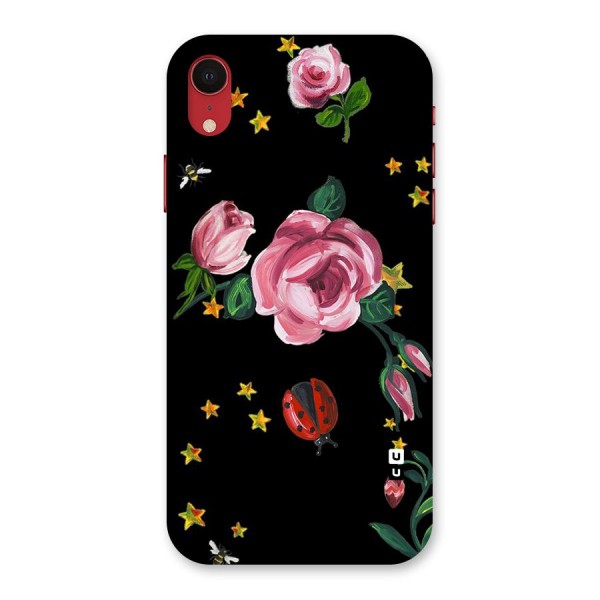 Ladybird And Floral Back Case for iPhone XR