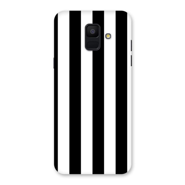 Lavish Black Stripes Back Case for Galaxy A6 (2018)