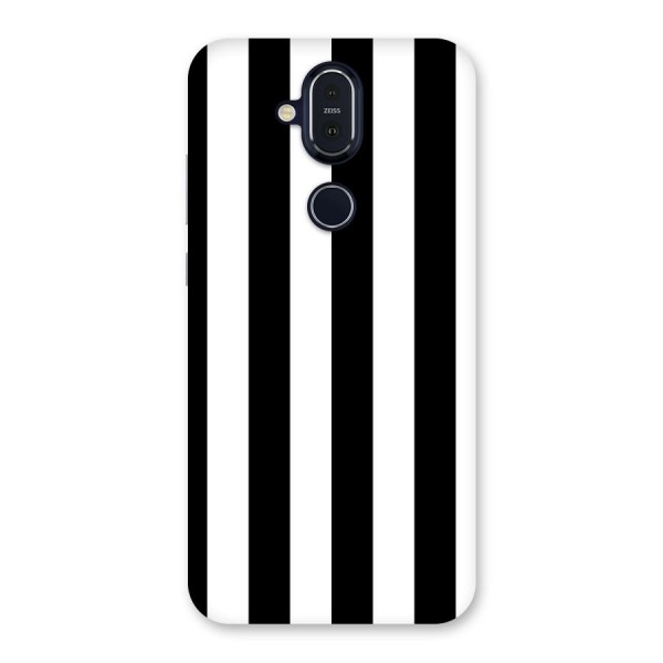 Lavish Black Stripes Back Case for Nokia 8.1