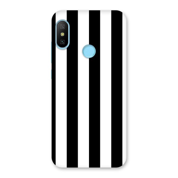 Lavish Black Stripes Back Case for Redmi 6 Pro