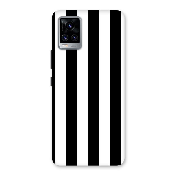 Lavish Black Stripes Back Case for Vivo V20 Pro