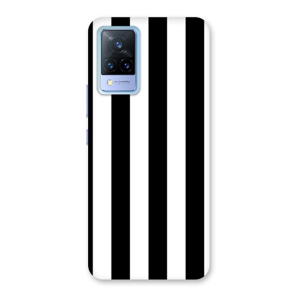 Lavish Black Stripes Back Case for Vivo V21 5G