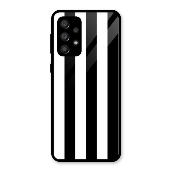 Lavish Black Stripes Glass Back Case for Galaxy A32