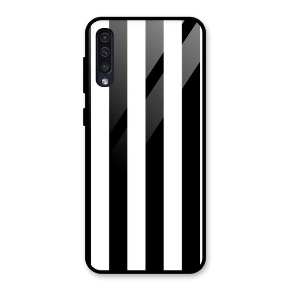 Lavish Black Stripes Glass Back Case for Galaxy A50s