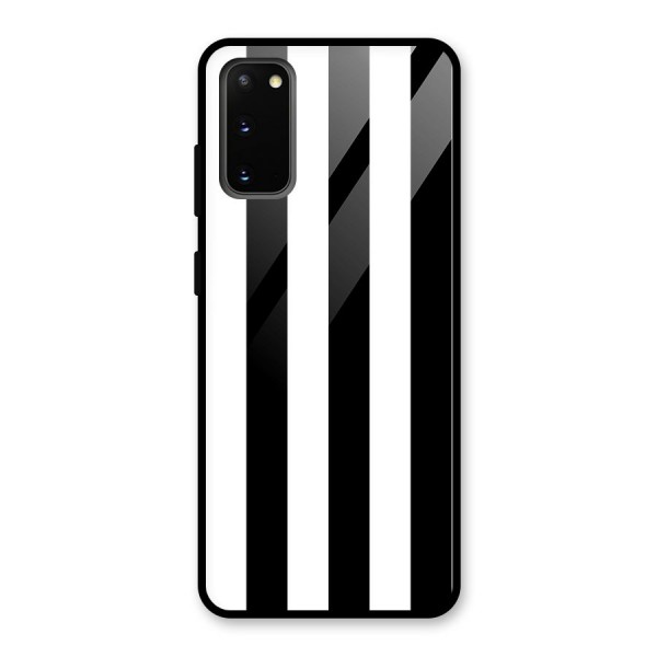 Lavish Black Stripes Glass Back Case for Galaxy S20