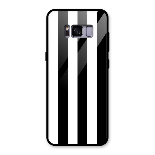 Lavish Black Stripes Glass Back Case for Galaxy S8