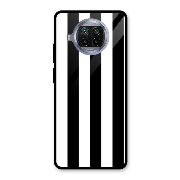 Lavish Black Stripes Glass Back Case for Mi 10i