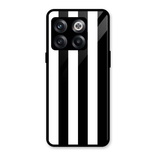 Lavish Black Stripes Glass Back Case for OnePlus 10T