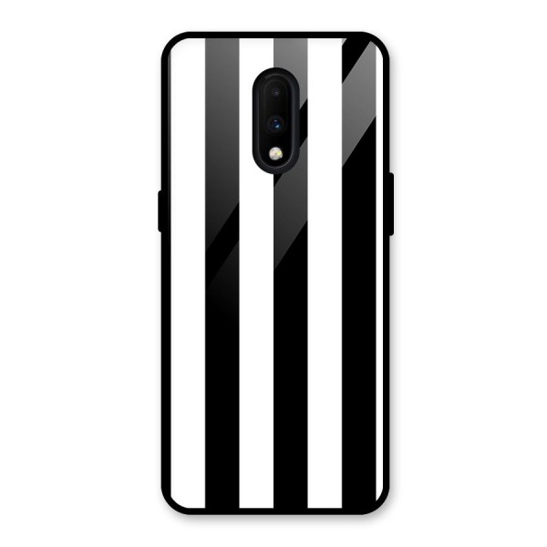 Lavish Black Stripes Glass Back Case for OnePlus 7