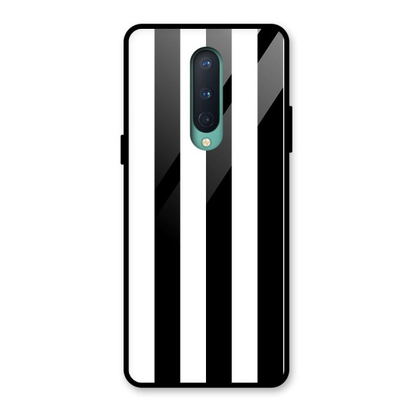 Lavish Black Stripes Glass Back Case for OnePlus 8