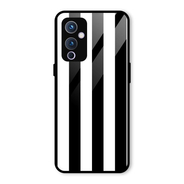 Lavish Black Stripes Glass Back Case for OnePlus 9