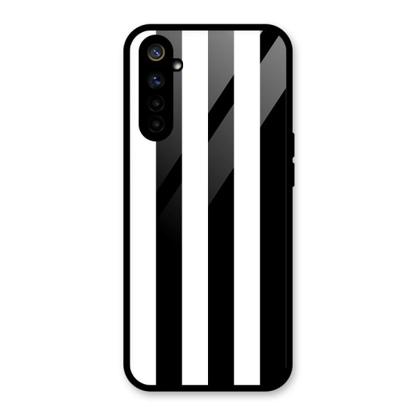 Lavish Black Stripes Glass Back Case for Realme 6