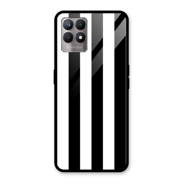 Lavish Black Stripes Glass Back Case for Realme 8i