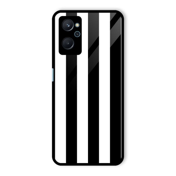 Lavish Black Stripes Glass Back Case for Realme 9i