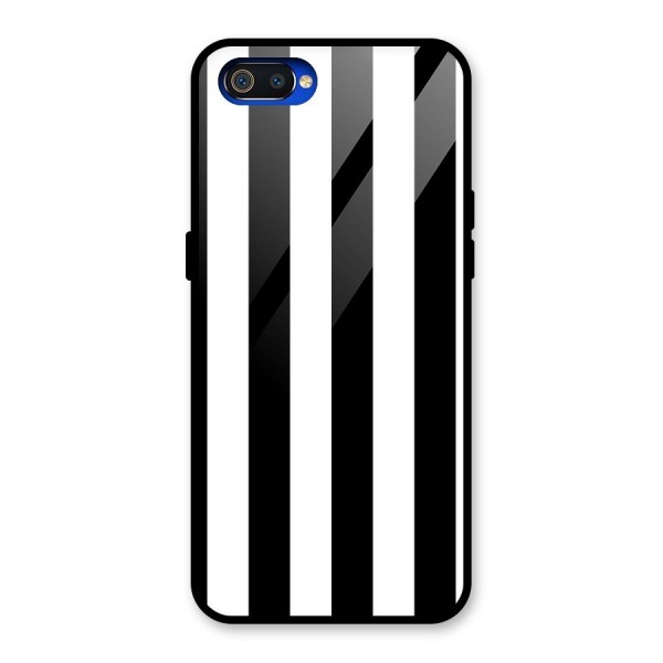 Lavish Black Stripes Glass Back Case for Realme C2